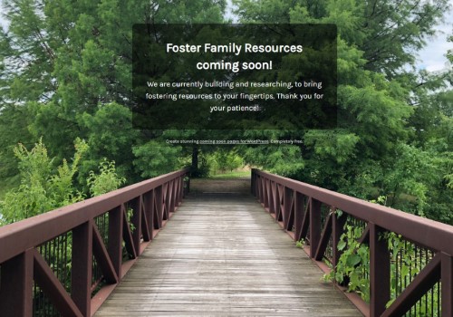 fosterfamilyresources.com uses the Minimal Coming Soon WordPress plugin