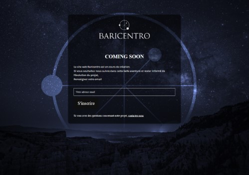 www.baricentrowatches.com uses the Minimal Coming Soon WordPress plugin