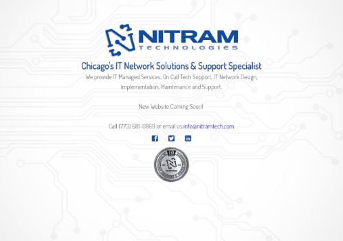 nitramtech.wpengine.com uses the Minimal Coming Soon WordPress plugin