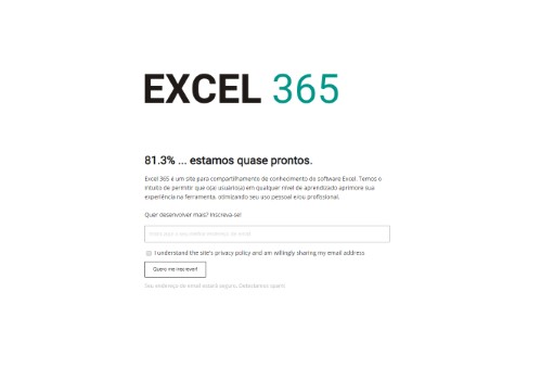 www.excel365.com.br365 uses the Minimal Coming Soon WordPress plugin