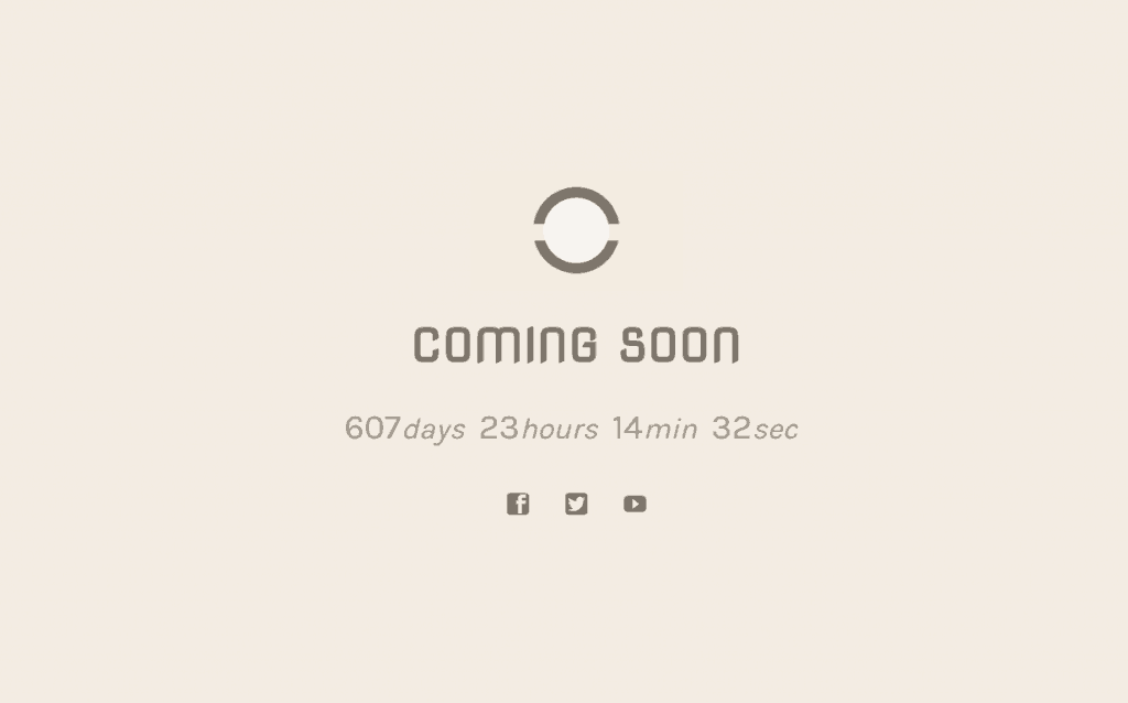 Coming Soon WordPress - Simple Beige Design