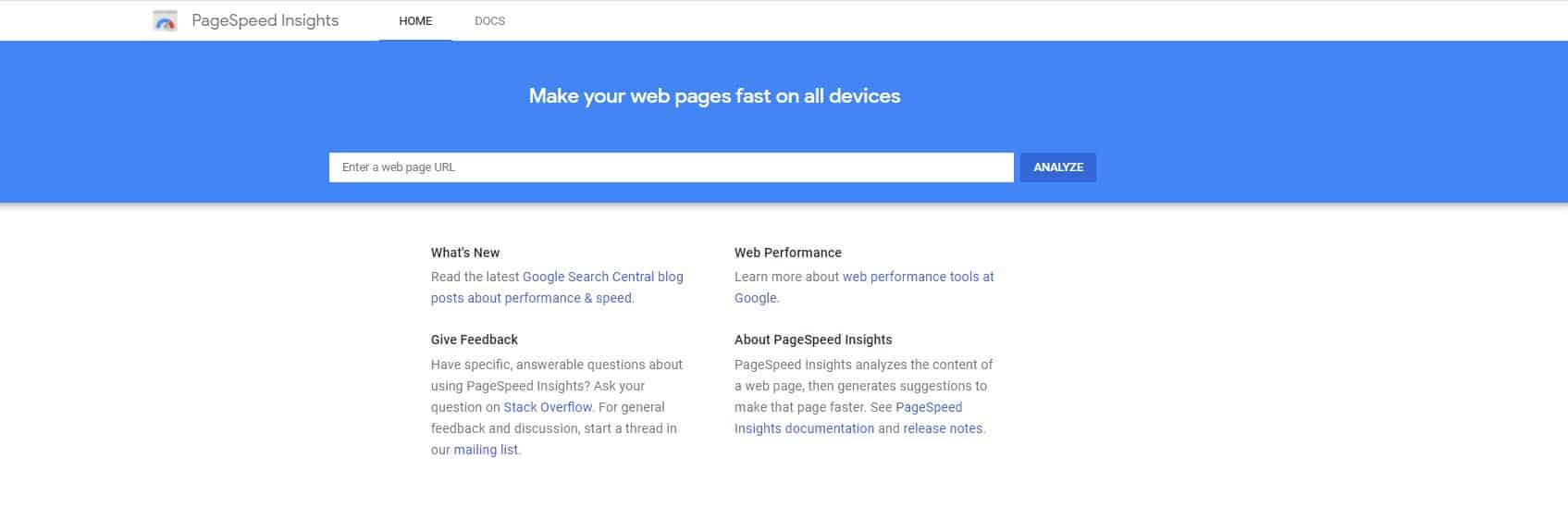 Google PageSpeed Insights 
