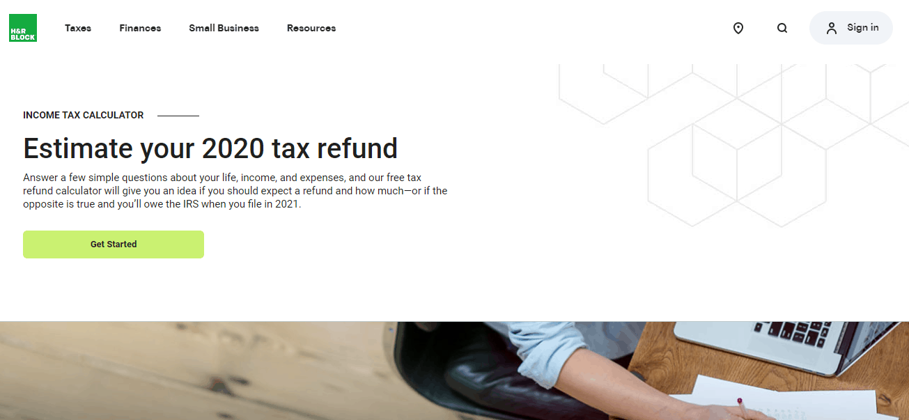 H&R Block tax calculator