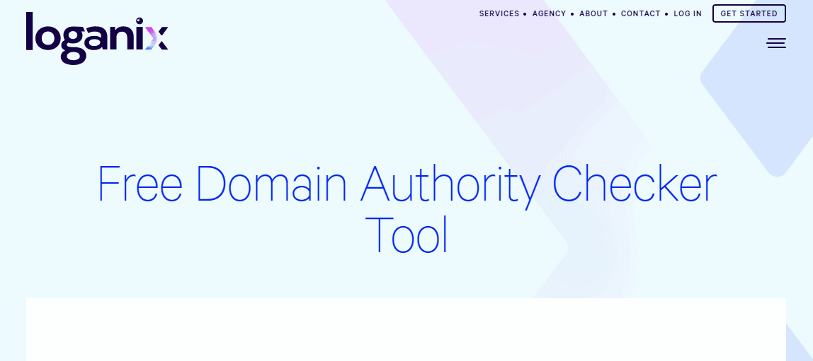 Loganix domain authority checker tool
