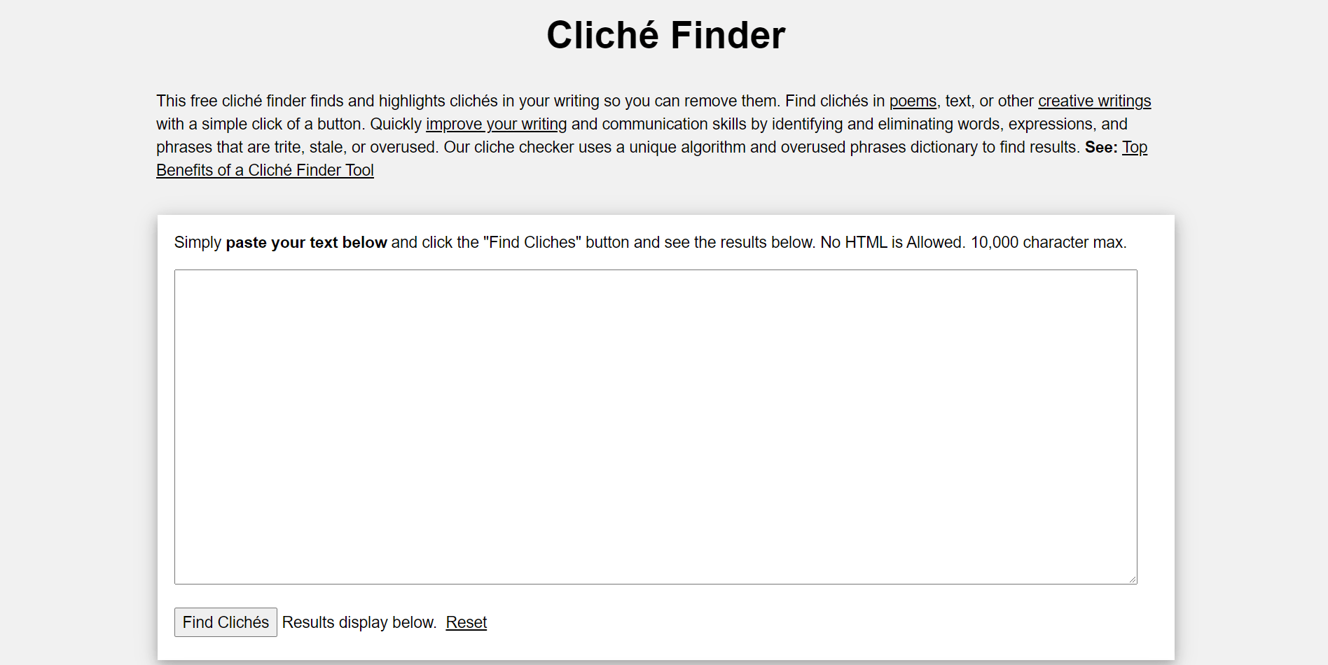Cliche Finder