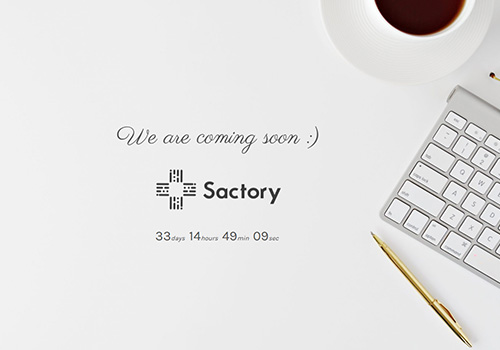 sactory.de uses the Minimal Coming Soon WordPress plugin