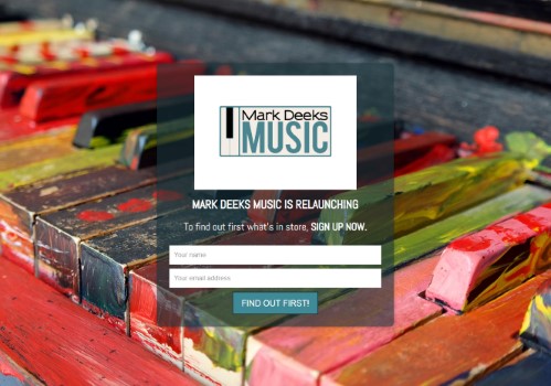 markdeeksmusic.com uses the Minimal Coming Soon WordPress plugin