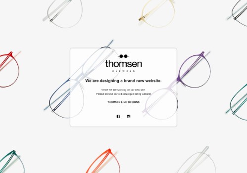www.thomseneyewear.com uses the Minimal Coming Soon WordPress plugin