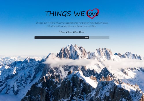 things-we.love uses the Minimal Coming Soon WordPress plugin
