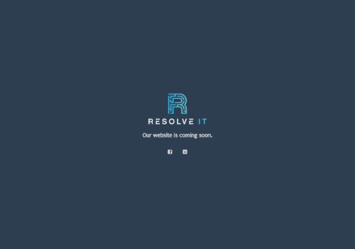 resolveit.ie uses the Minimal Coming Soon WordPress plugin