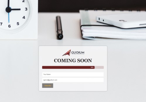 guidium.com uses the Minimal Coming Soon WordPress plugin