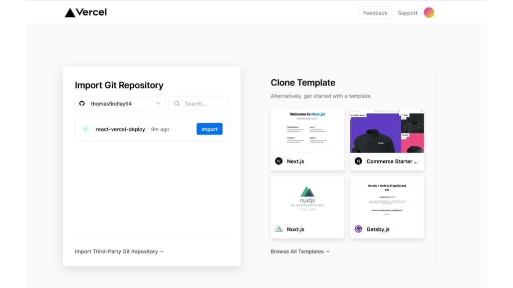 Can You Import Any GitHub Project to Vercel?