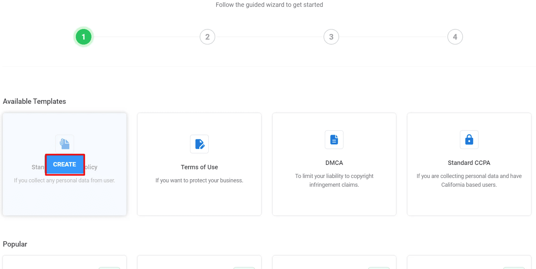 create page