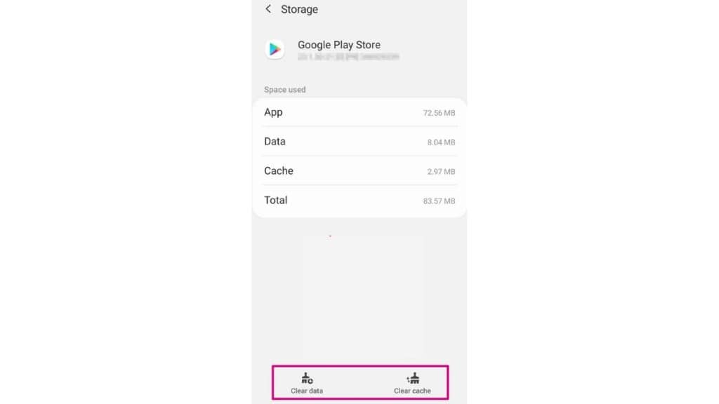 Clear Google Play Store Cache