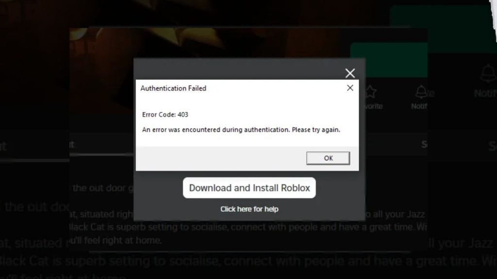 What Does Roblox Error Code 403 Mean