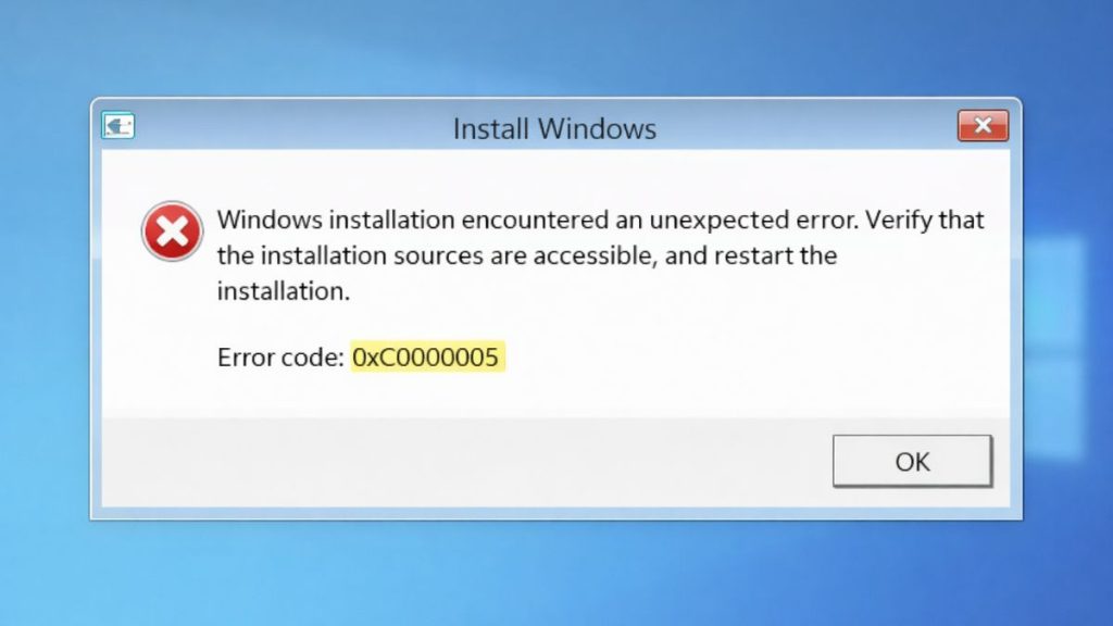 What Is Error Code 0xC0000005 on Windows