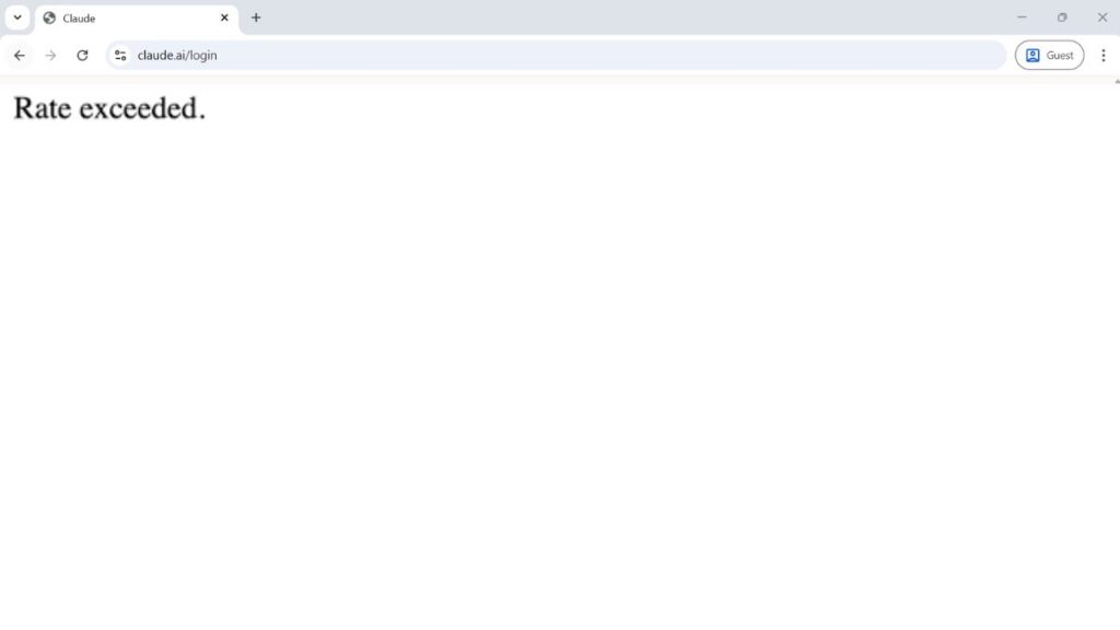 What Does “Claude AI Rate Exceeded” Mean