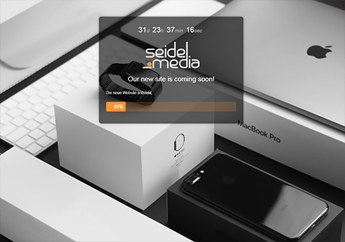 seidel-media.com uses the Minimal Coming Soon WordPress plugin